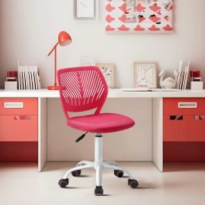 Chaise de bureau en maille - Rose