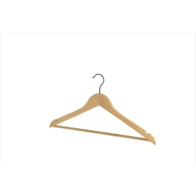 Wooden Suit Hanger Natural Wood - Set of 8