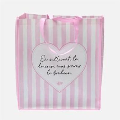 Tote Bag Pink Stripes