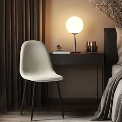 Ensemble de 4 chaises de salle à manger en tissu
