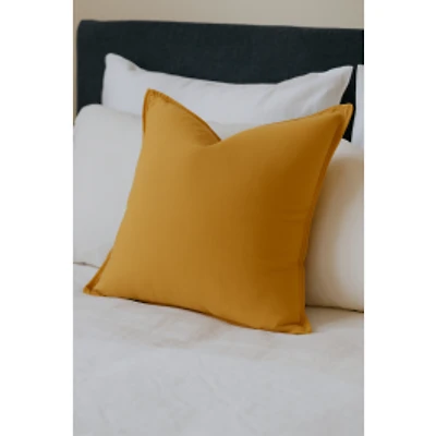 Brunelli couvre-oreiller européen jaune - Muslin