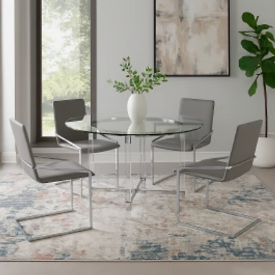 Jayden 5-Piece Dining Set - Grey