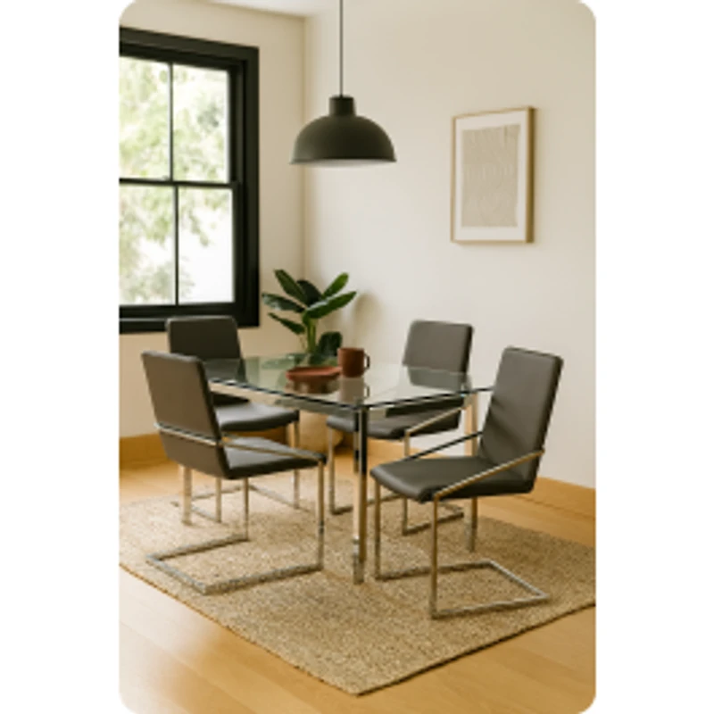 Magnum 5-Piece Dining Set - Grey