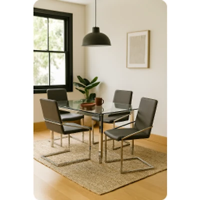 Magnum 5-Piece Dining Set - Grey