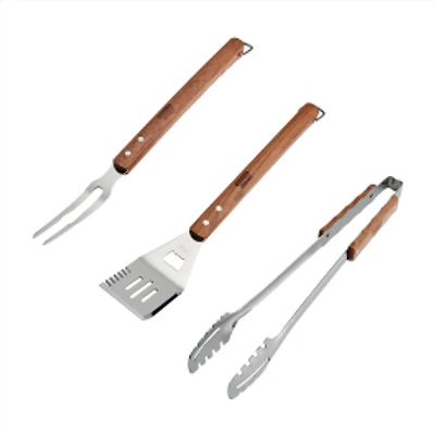Stainless Steel BBQ Tool Set, 3-Piece