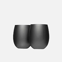 Corkcicle Sommelier Stemless Glasses, Set of 2 - Ceramic Slate