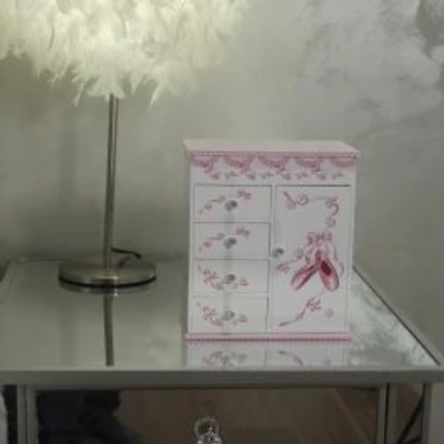 Mele and Co Cristiana Musical Ballerina Jewellery Box - White