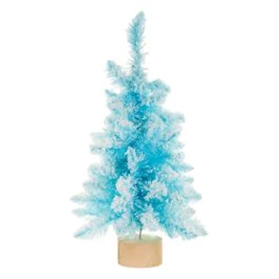 Frosty Blue and White Pvc Christmas Tree, Pack of 2