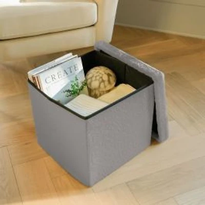 Pouf de rangement 3 en 1