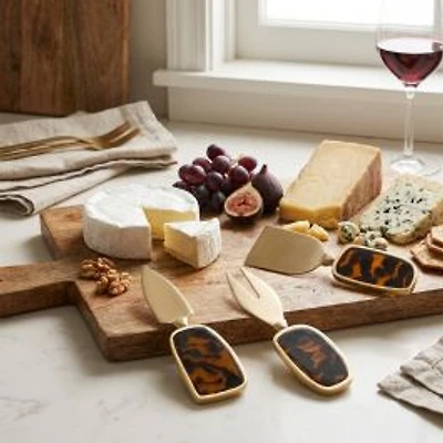 Danica Tortoiseshell Cheese Knives, Set of 3