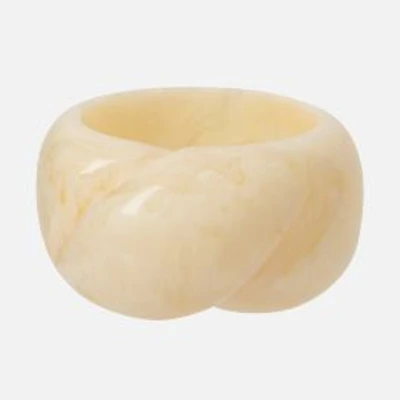 Ivory Resin Napkin Rings, Set of 4