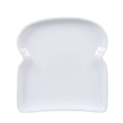 White Toast-Shaped Platter by BIA
