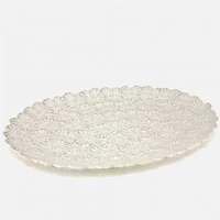 Bouquet White Oval Platter by BIA