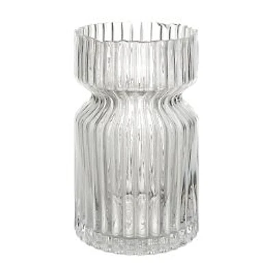 Vase « Gladys » en verre blanc