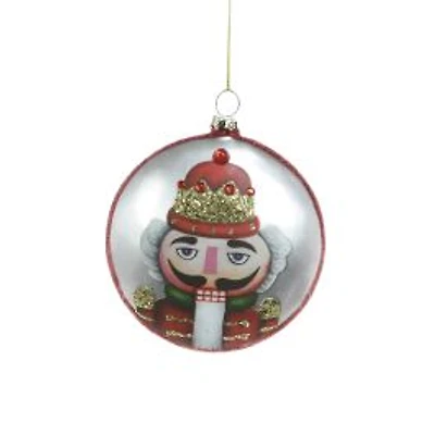 Hanging Glass Nutcracker Ornament, Pack of 3