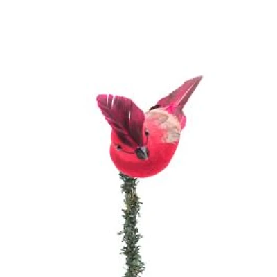 Hanging Red Foam Cardinal Ornament with Summer Coat, Pack of 12