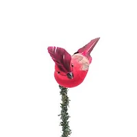 Hanging Red Foam Cardinal Ornament with Summer Coat, Pack of 12