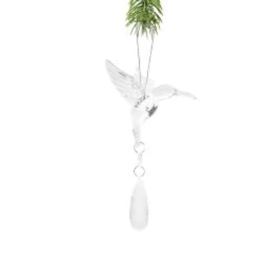 Hanging Clear Plastic Hummingbird Ornament, Pack of 6