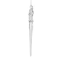 Hanging Clear Glass Icicle Ornament, Pack of 4