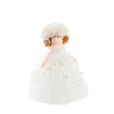 White Cotton Ice Princess Doll with Elegant Dress, Pack of 8
