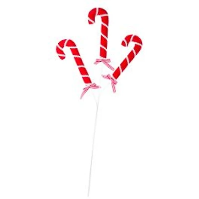 Candycane Cloth Tree Picks, Pack of 2