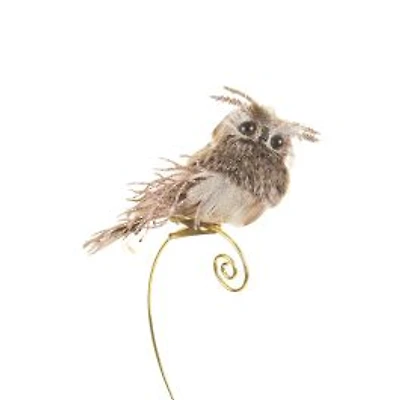 Clip-On Brown Great Horned Owl Ornaments, Pack of 6