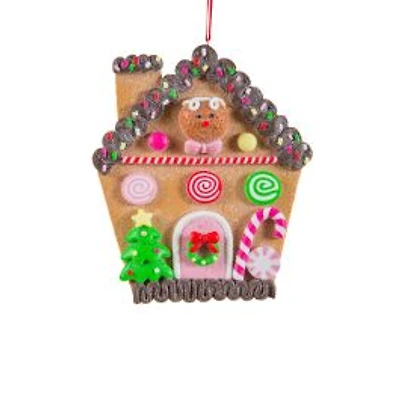 Brown and Pink Clay Gingerbread House Display, Pack of 10