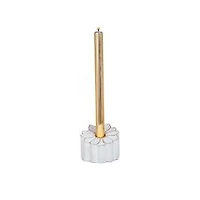 Gold and White Glass Candle Illuminated Display