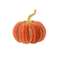 Glossy Velveteen Pumpkin Accent, Pack of 2