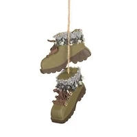 Wooden Winter Boots Ornament, Pack of 4