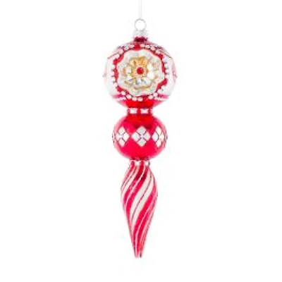 Hanging Glass Concave Finial Ornament, Pack of 2
