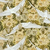 Doves and Lilies Wallpaper Mural