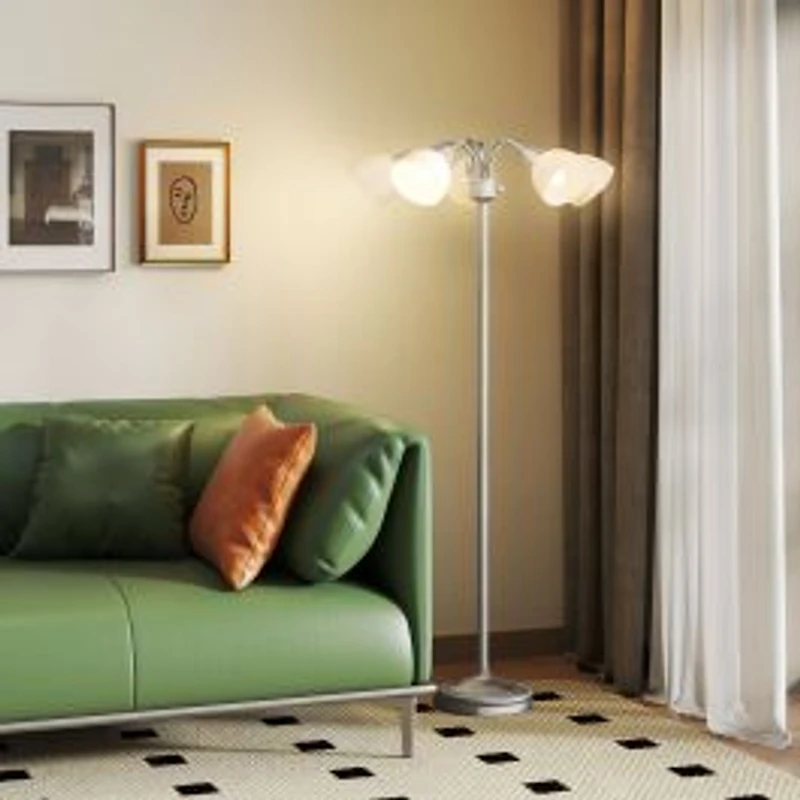 Arc Tree Floor Lamp with Adjustable Rotating Lights