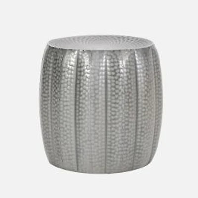 Metal drum end table