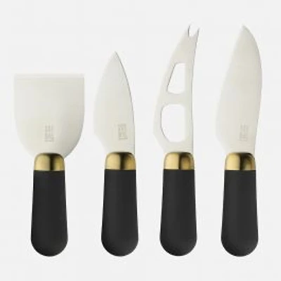 Brooklyn Brass 4-Piece Cheese Knife Set by David Shaw
