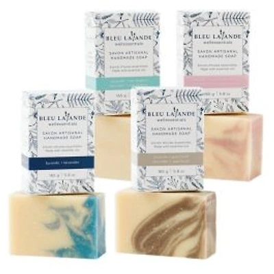 Bleu Lavande Set of 4 Handmade Soaps