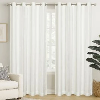 Elora Semi Sheer Jacquard Grommet Panel