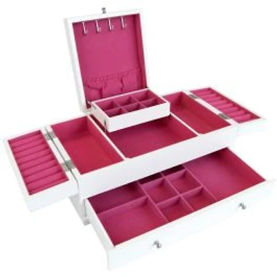 Mele and Co Everly Jewellery Box with Pink Interior