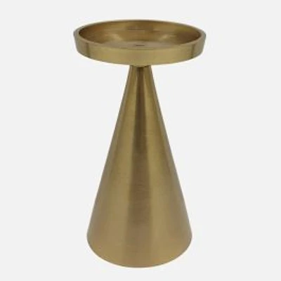 Kozie Lifestyle Large Gold Pillar Candle Holder 7"