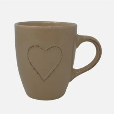 Heart Mug - 330ml, beige