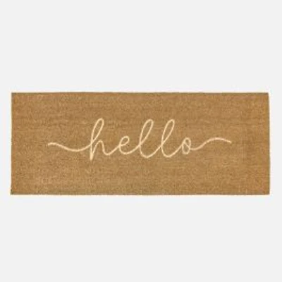Embossed Coir Doormat - « Hello »