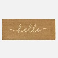 Embossed Coir Doormat - « Hello »