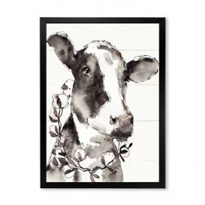 Cow Portrait Counrty Life Wall Art
