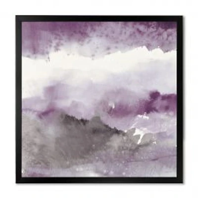 Midnight at the Lake III Amethyst and Grey Wall Art