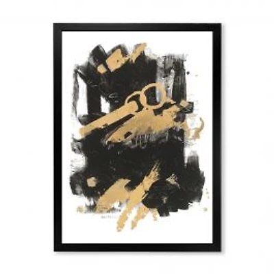 Gold and Black Drift I Wall Art