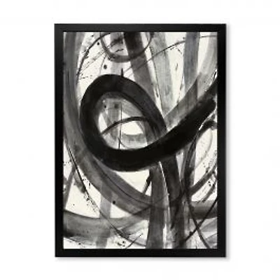Black and White Minimalistic Painting Wall Art