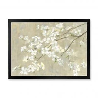 Dogwood in Spring Neutral Canvas Wall Art Print