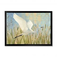 Snowy Egret in Flight vII Wall Art