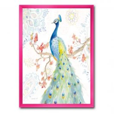 peacocks Watercolor II Wall Art