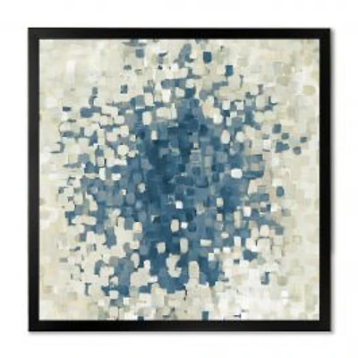 Geometric Blue Spots Wall Art